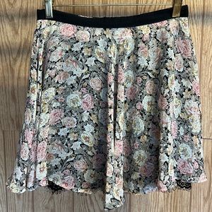 Floral Circle Skirt with Lace under Skirt Detail